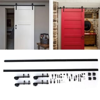 overstock exterior doors 12ft black antique heavy duty sliding barn wood door hardware closet set buy exterior doors online at overstockcom our best overstock exterior doors 12ft black antique heavy duty sliding barn wood door hardware closet set buy exterior doors online at overstockcom our best